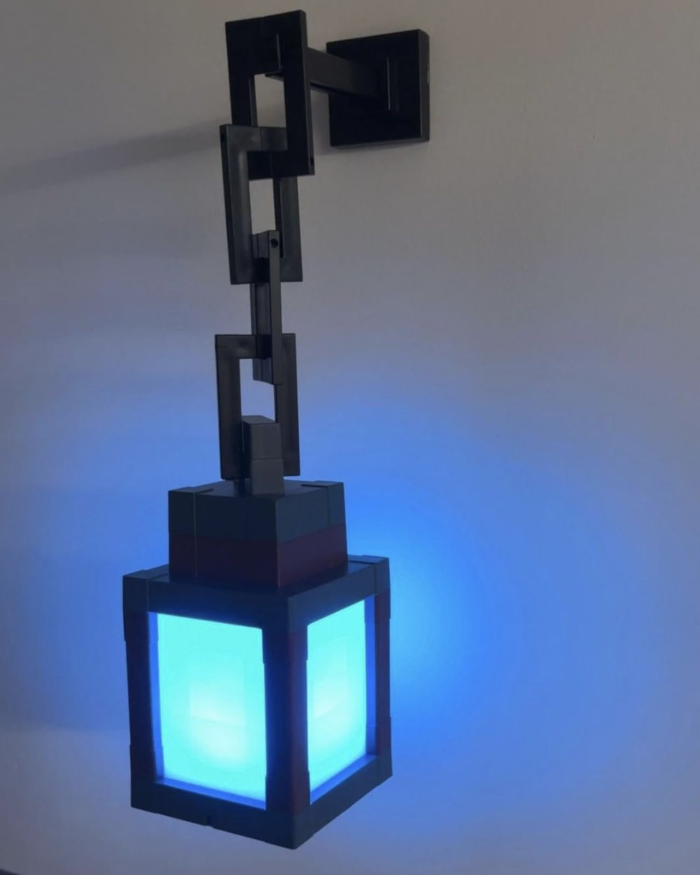 Відгук покупця — нічник Minecraft у режимі синього підсвічування